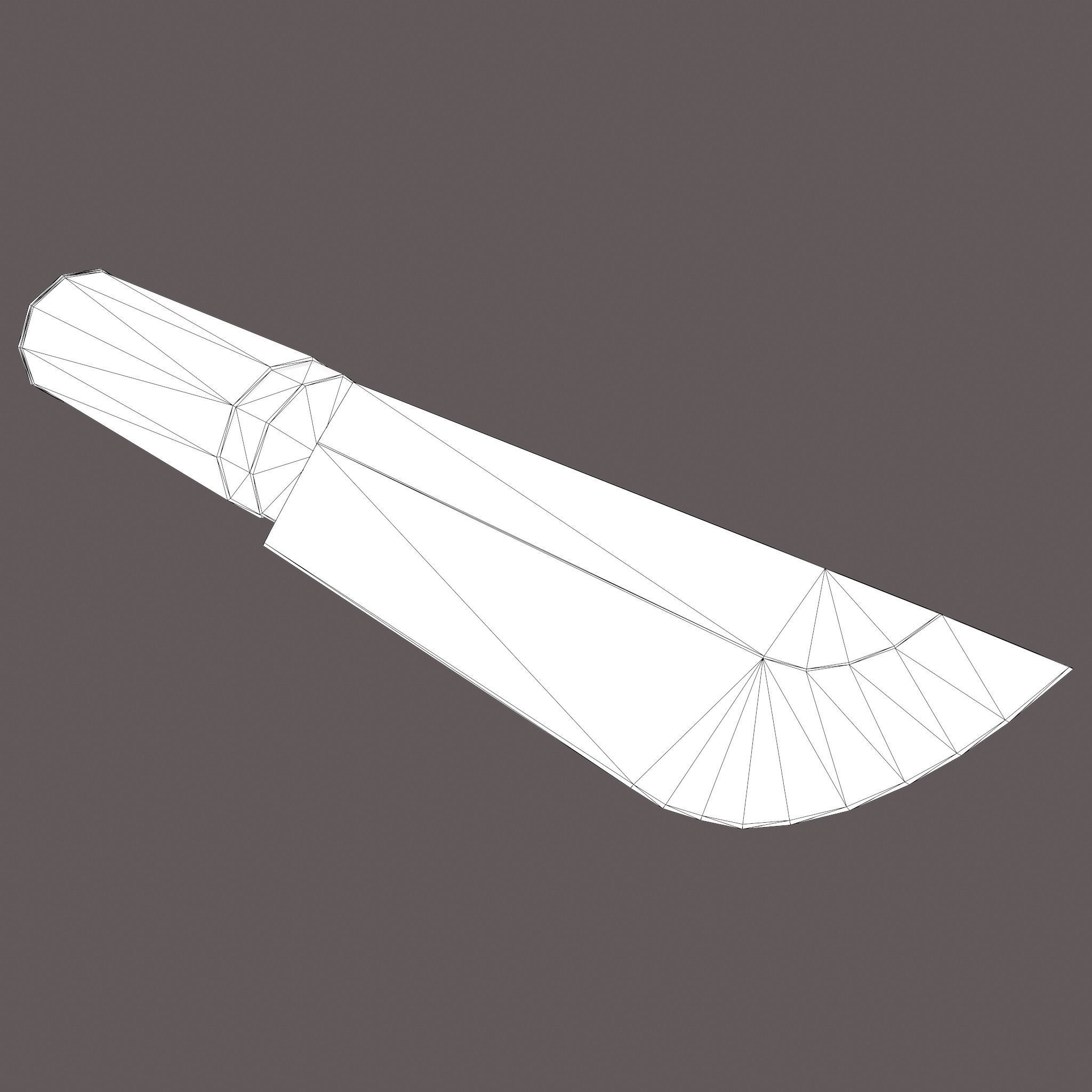 Viking Style Knife Low-poly 3D model_36