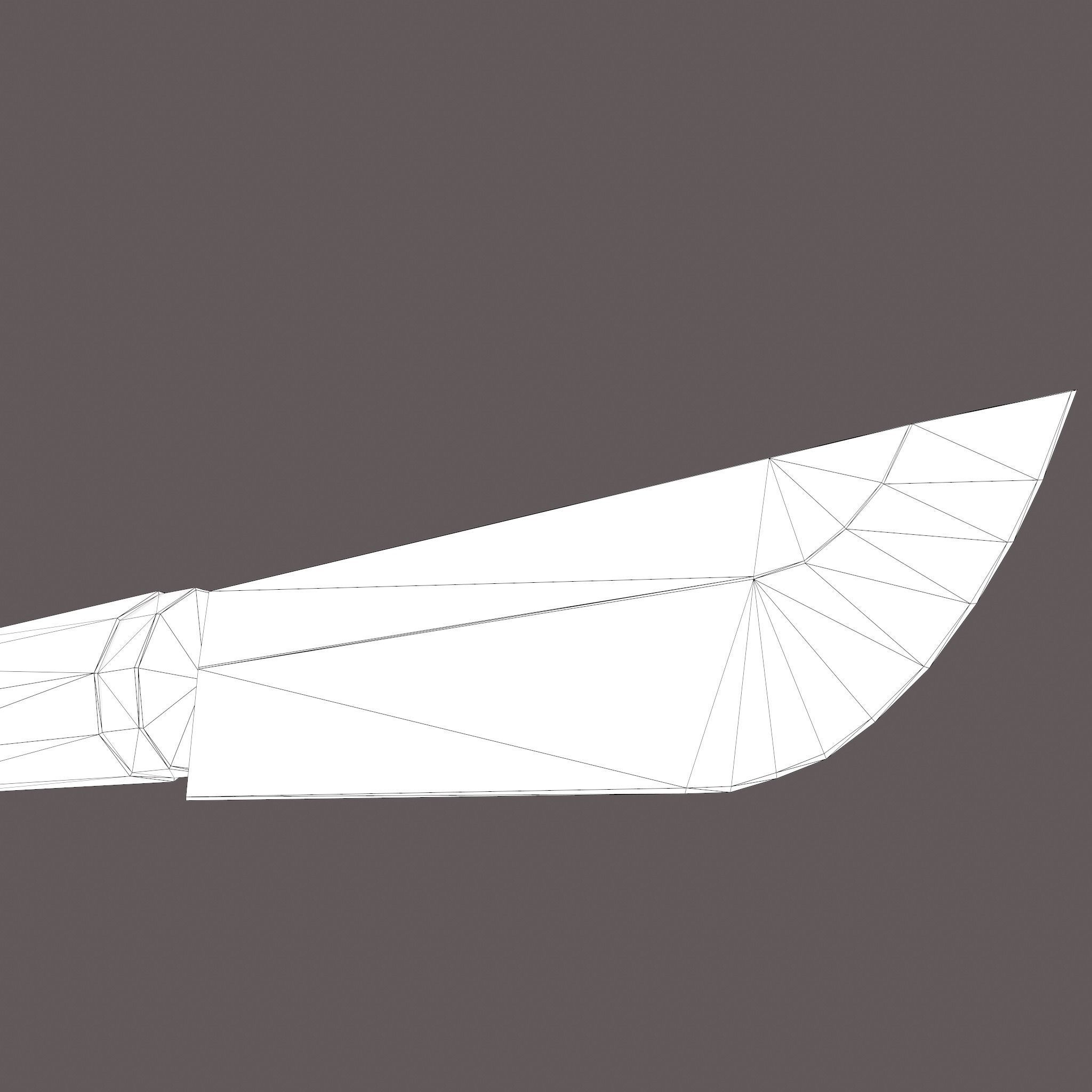 Viking Style Knife Low-poly 3D model_40