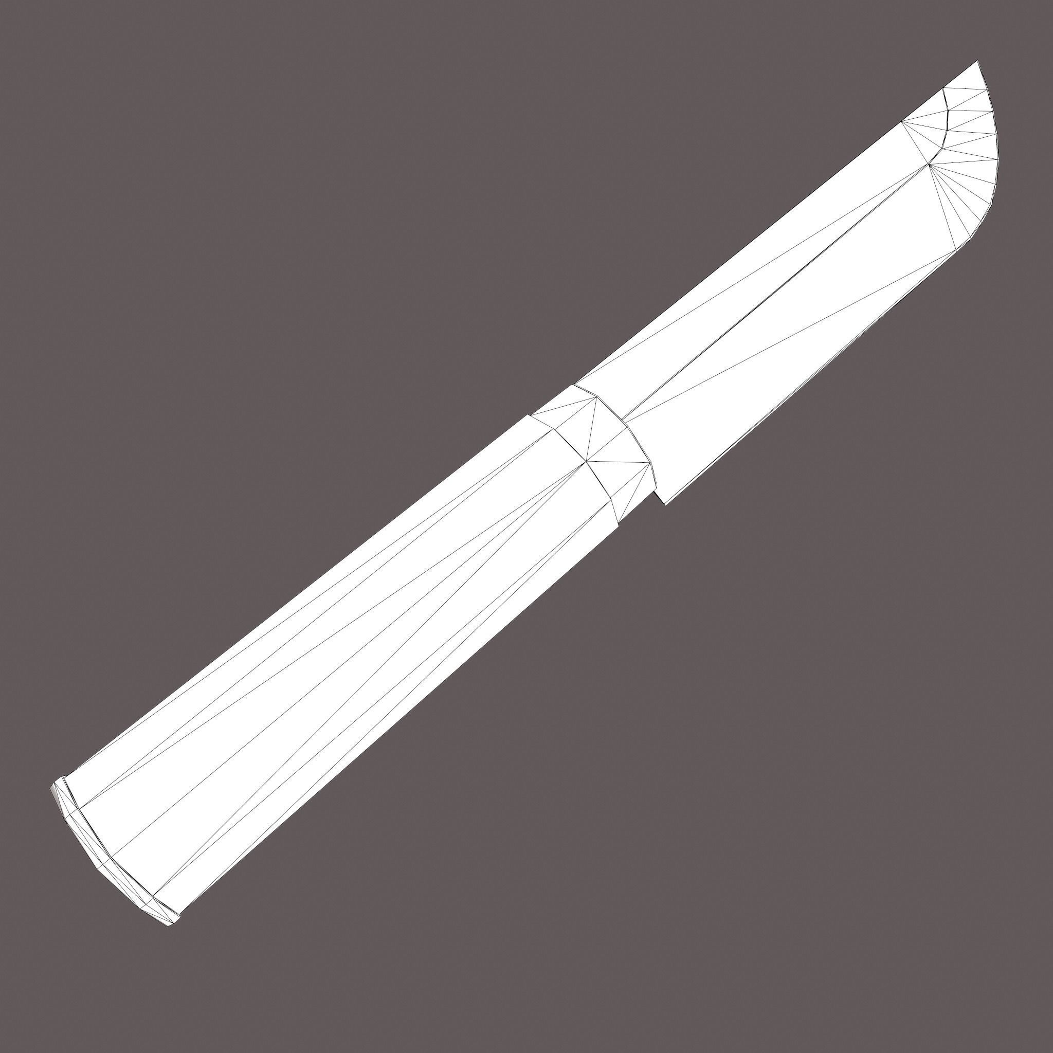 Viking Style Knife Low-poly 3D model_45