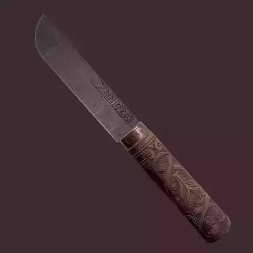Viking Style Knife Low-poly 3D model