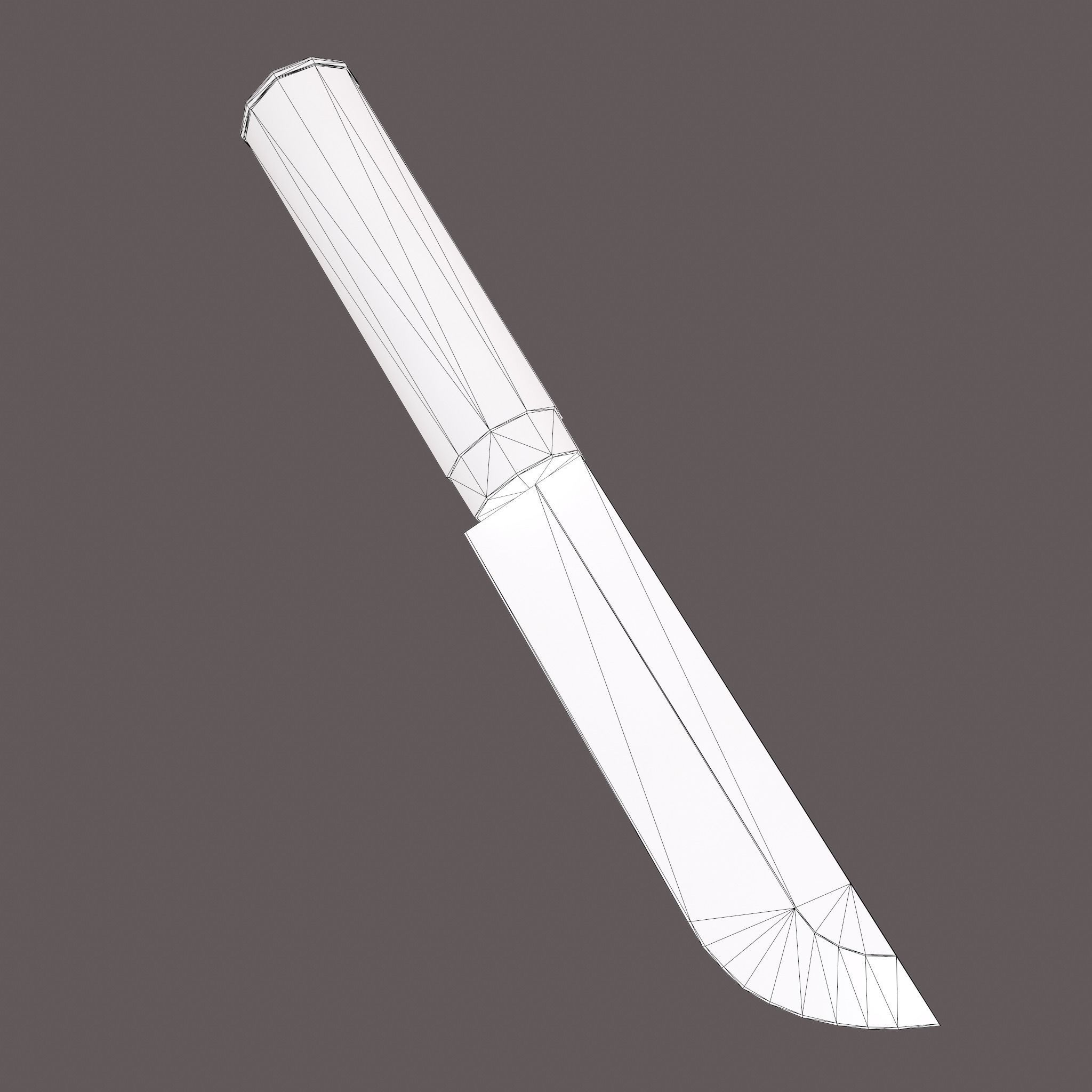 Viking Style Knife Low-poly 3D model_32