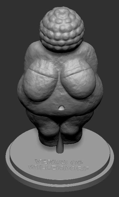 Venus of Willendorf Low-poly 3D model_9