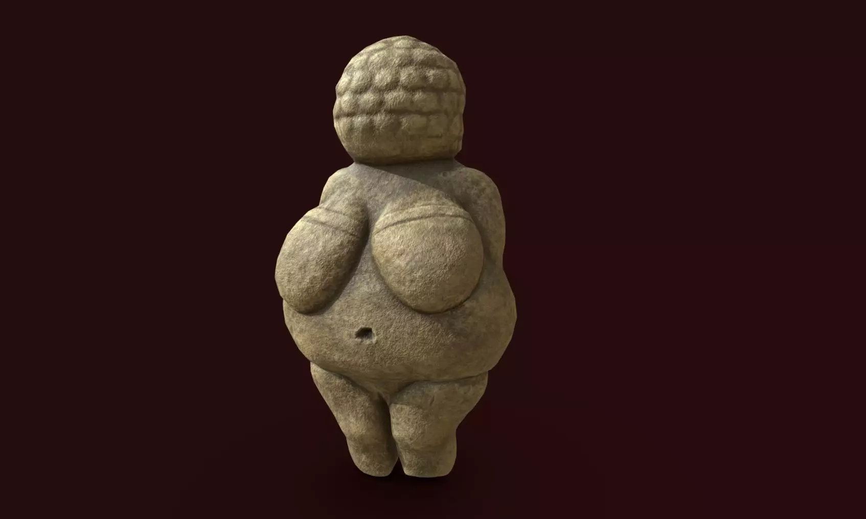 Venus of Willendorf Low-poly 3D model_0