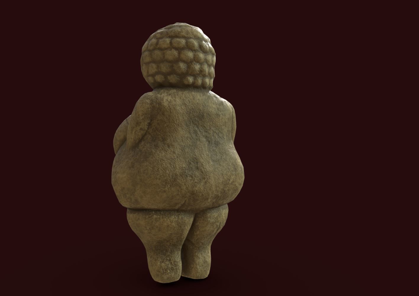 Venus of Willendorf Low-poly 3D model_14