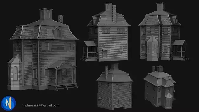 Wodden house for 3d print 3D print model