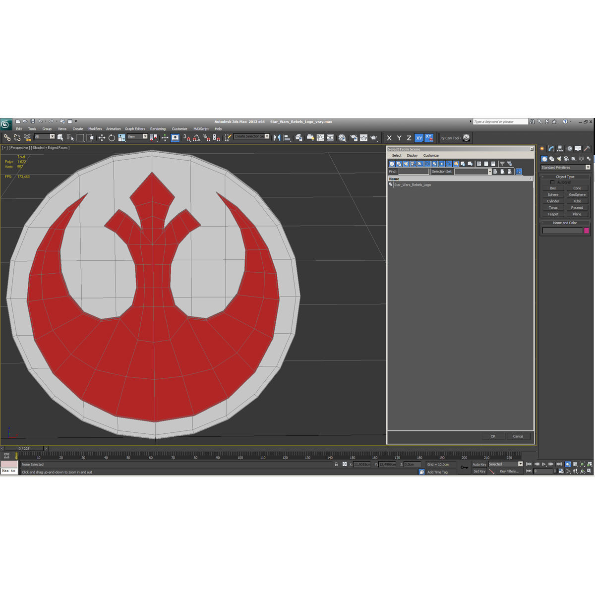 Star Wars Rebels Logo 3D model_9