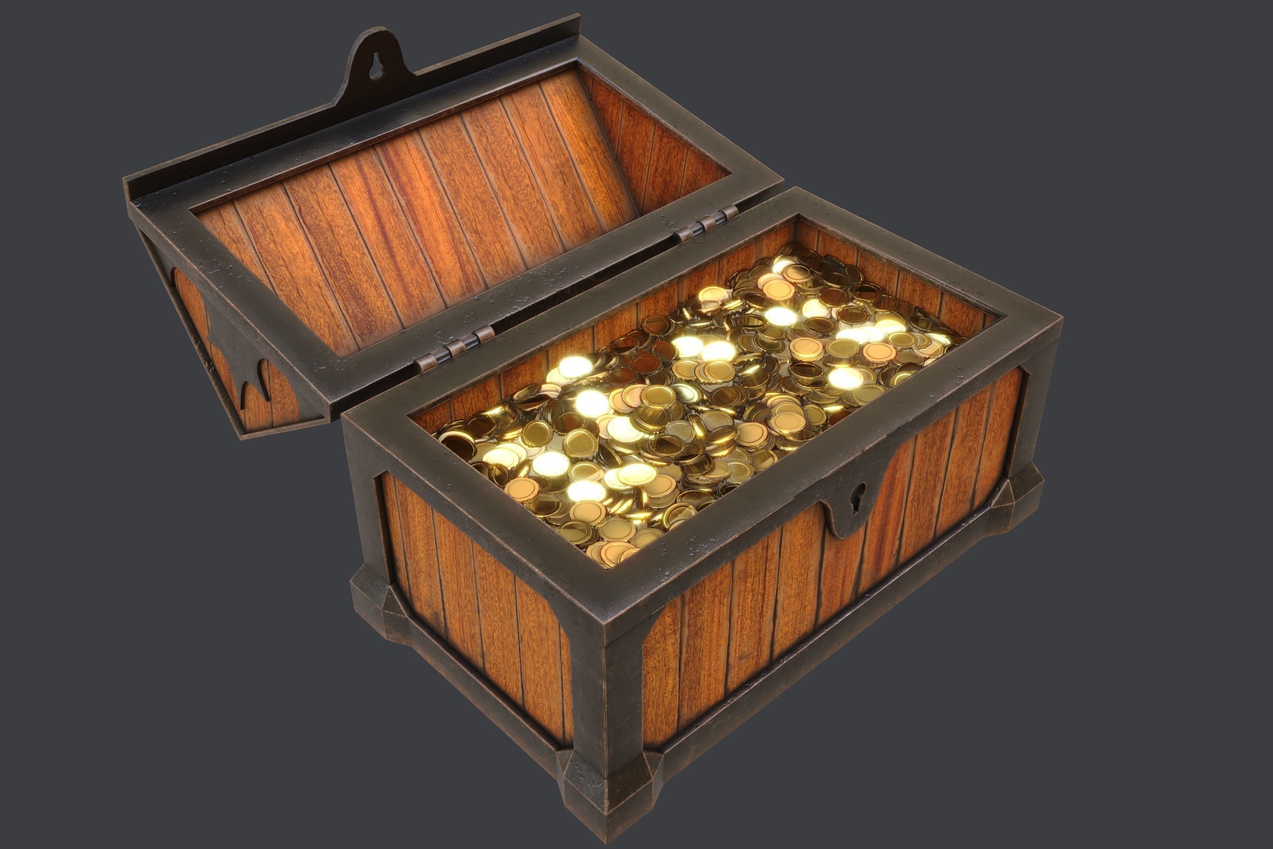 Treasure Chest Low-poly 3D model_21