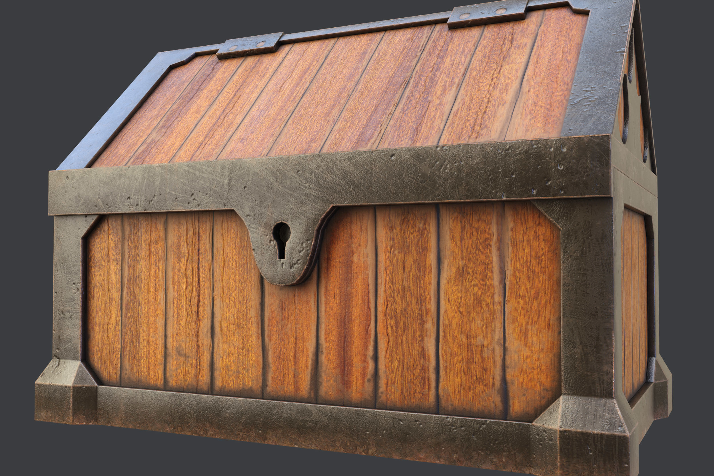 Treasure Chest Low-poly 3D model_11