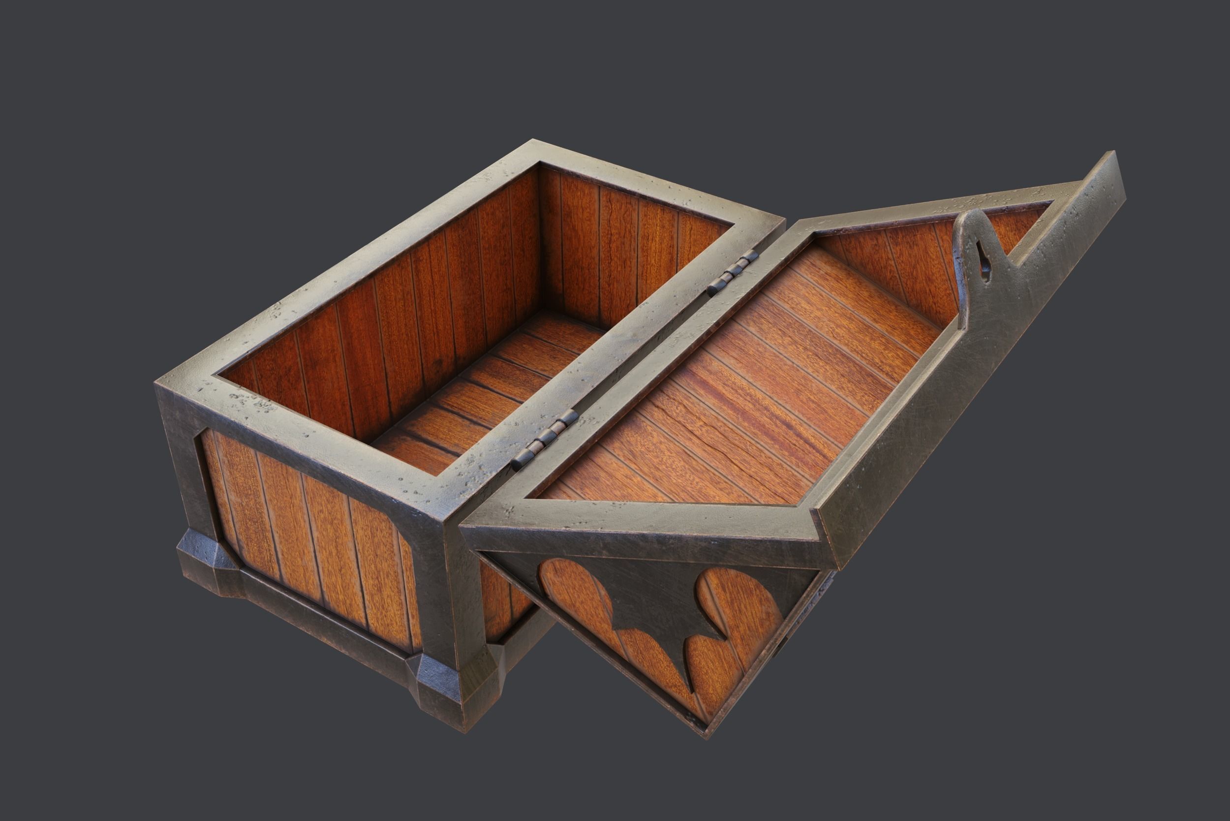 Treasure Chest Low-poly 3D model_14