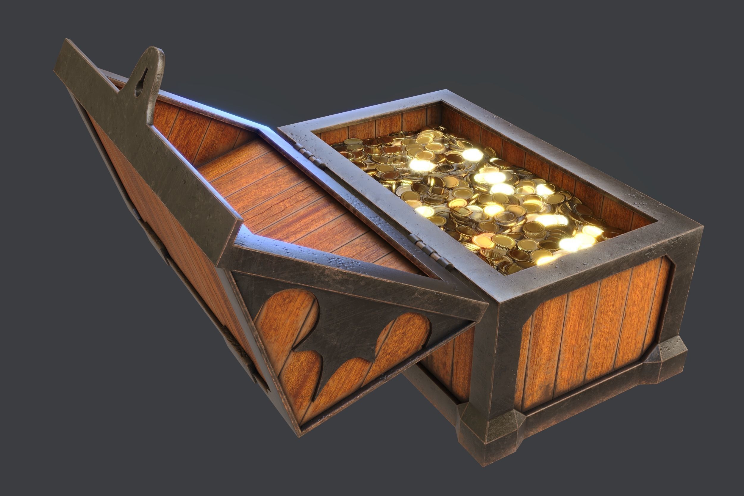 Treasure Chest Low-poly 3D model_20