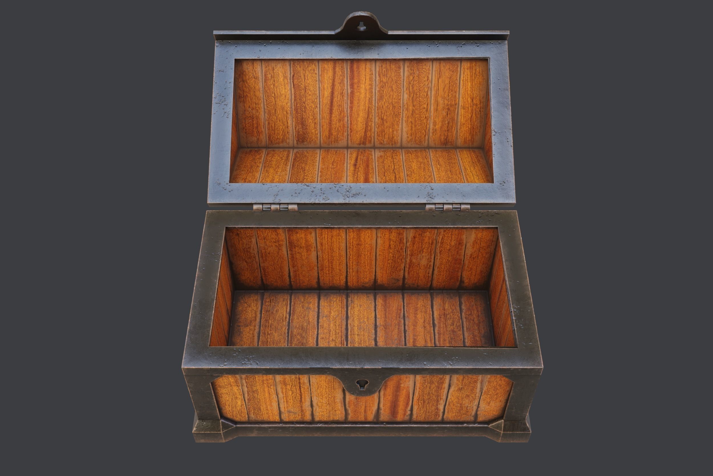 Treasure Chest Low-poly 3D model_12