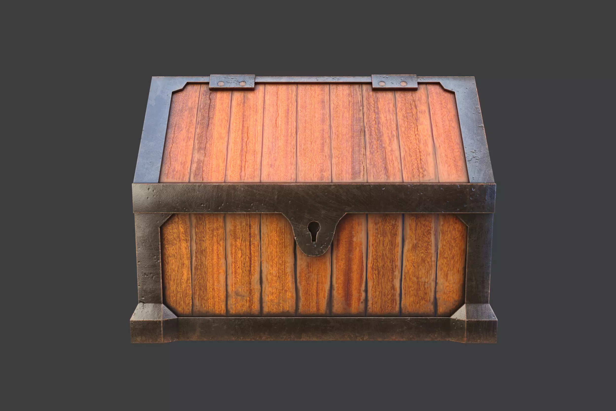 Treasure Chest Low-poly 3D model_0