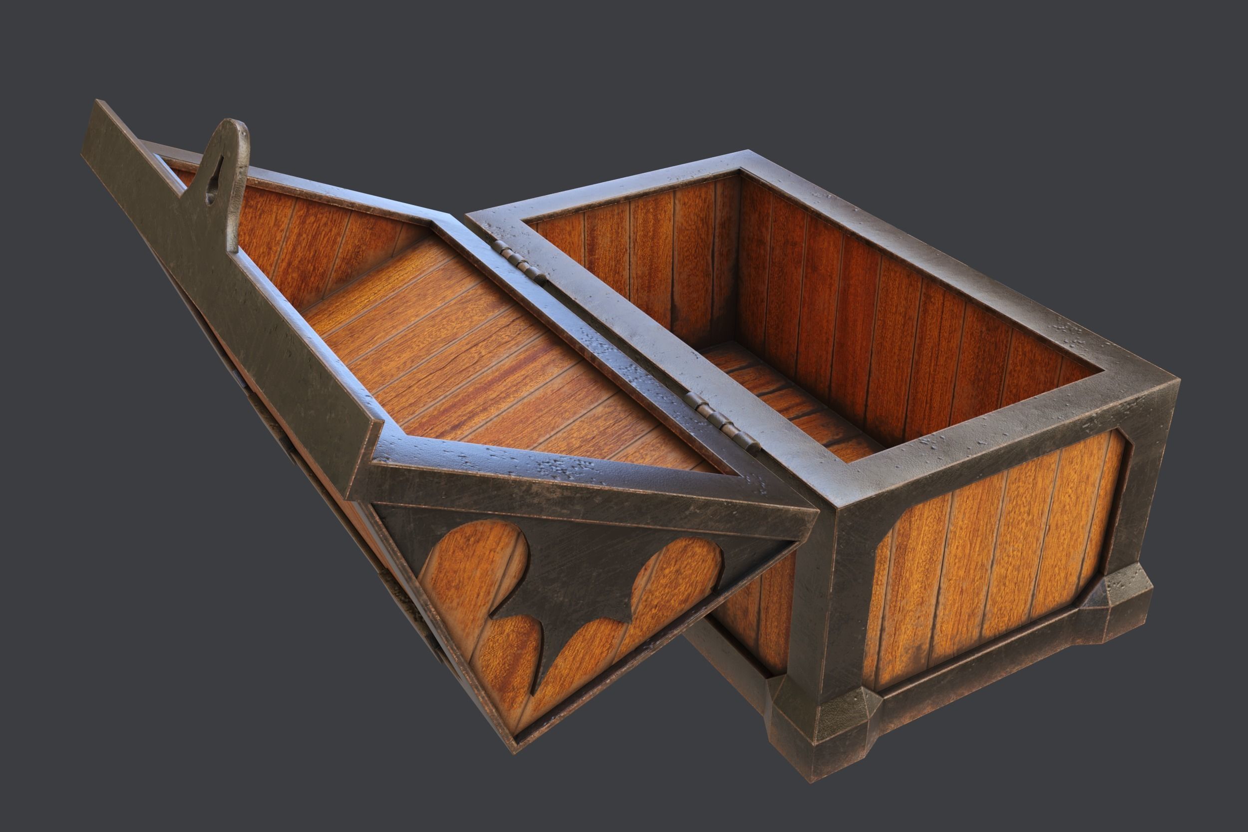 Treasure Chest Low-poly 3D model_15