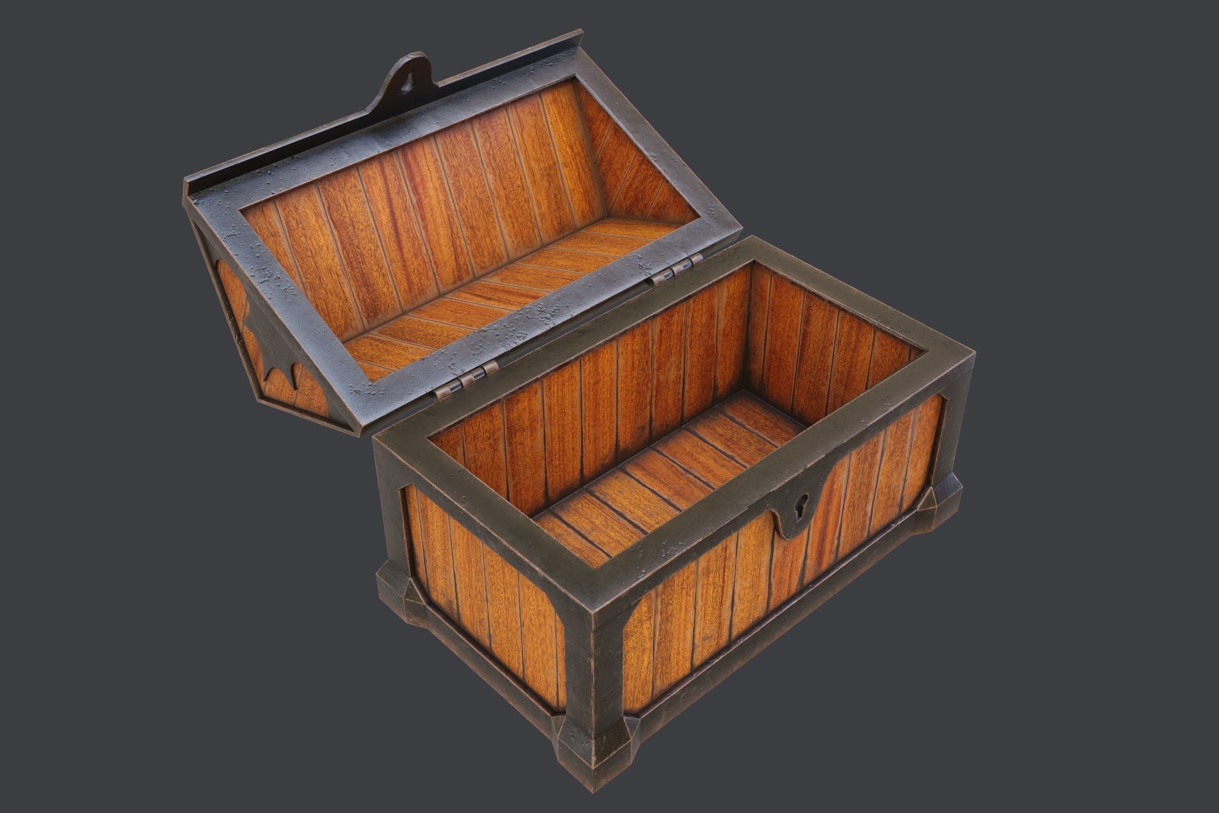 Treasure Chest Low-poly 3D model_16