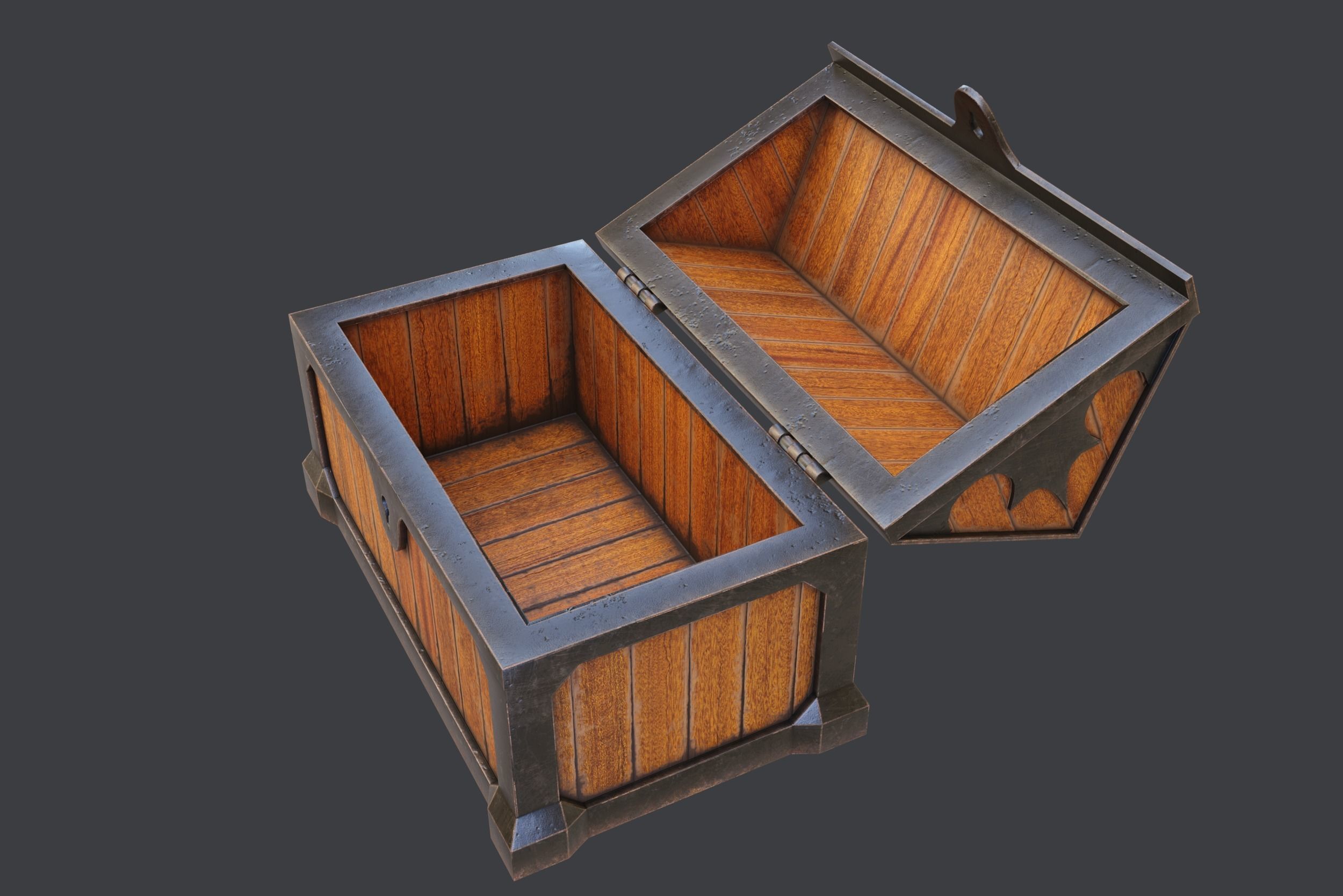Treasure Chest Low-poly 3D model_13