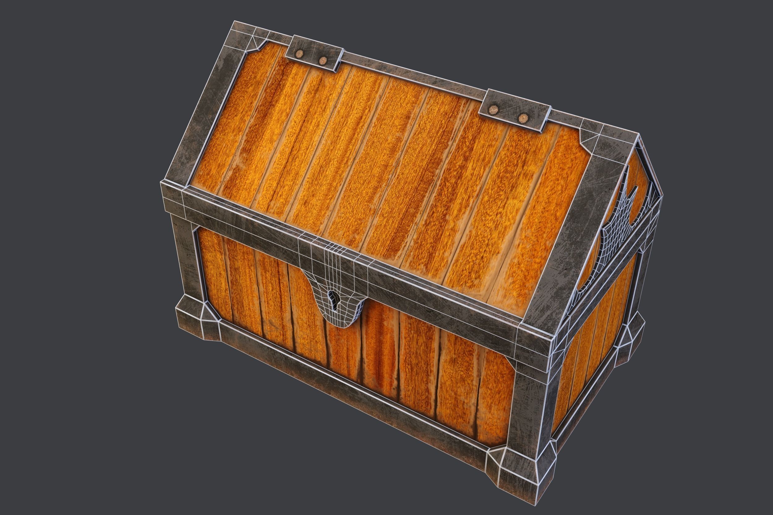 Treasure Chest Low-poly 3D model_29