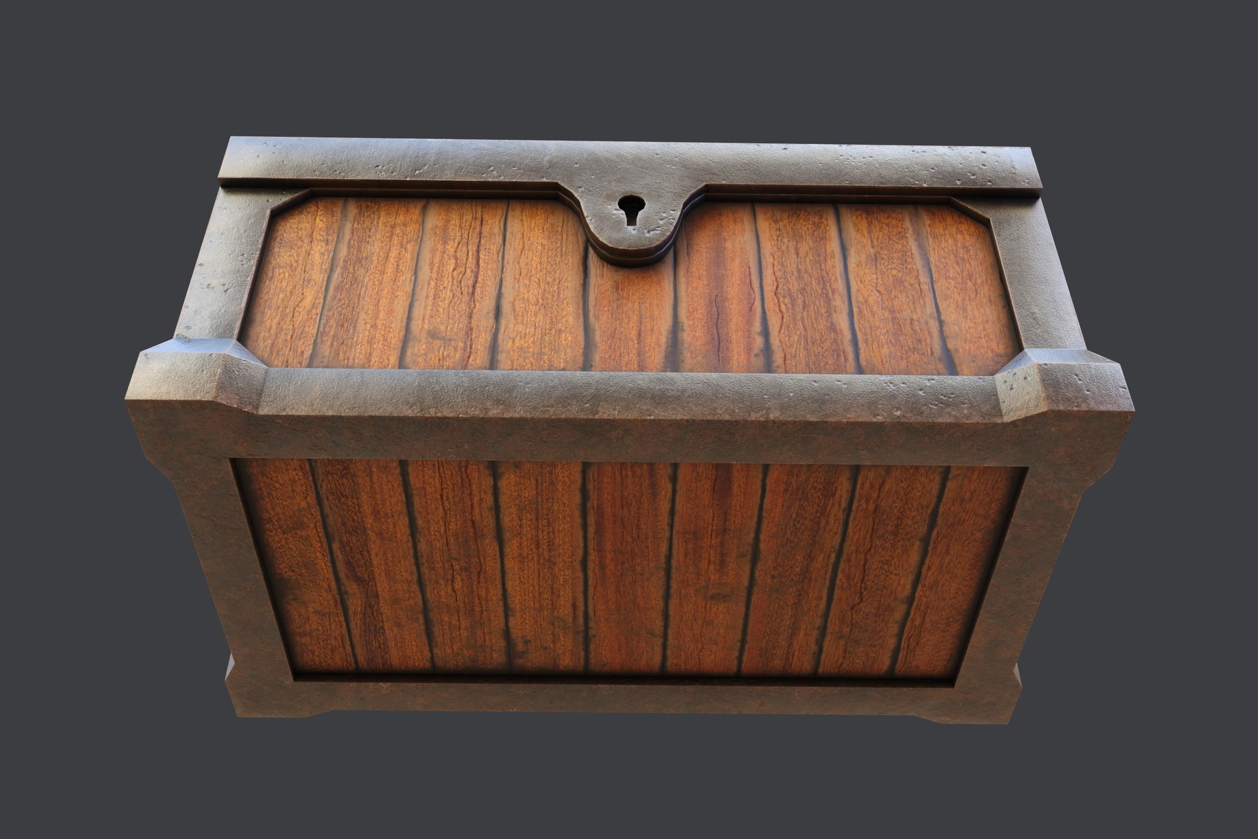 Treasure Chest Low-poly 3D model_10