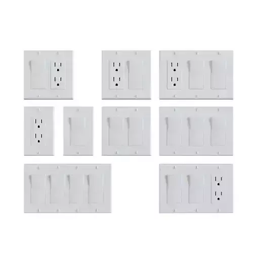 US Electrical Outlet and Light Switches 3D model