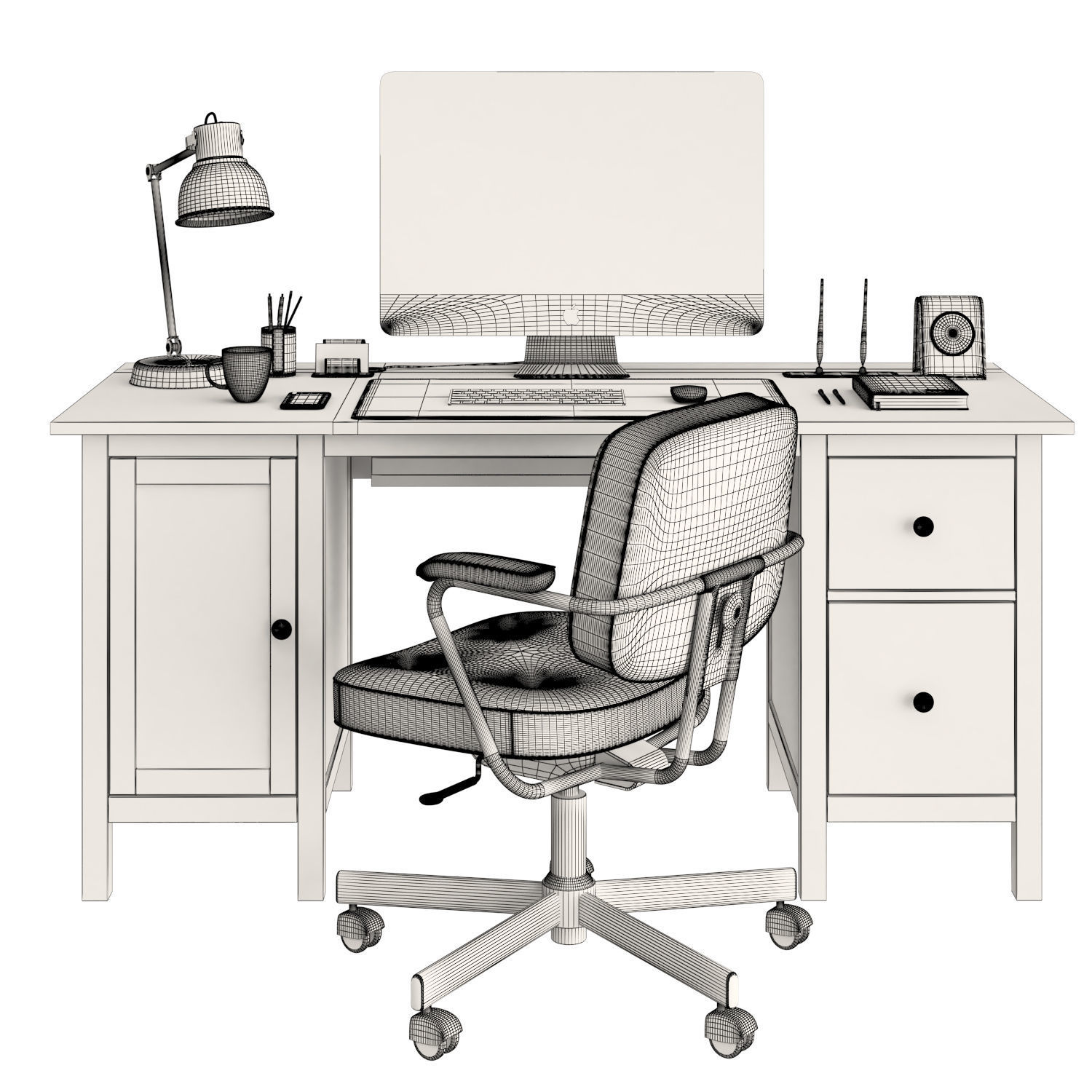 HEMNES table and ALEFJLL 3D model_5