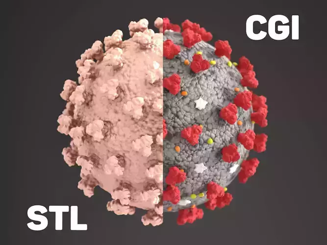 corona virus cgi and 3d print 3D Model Collection