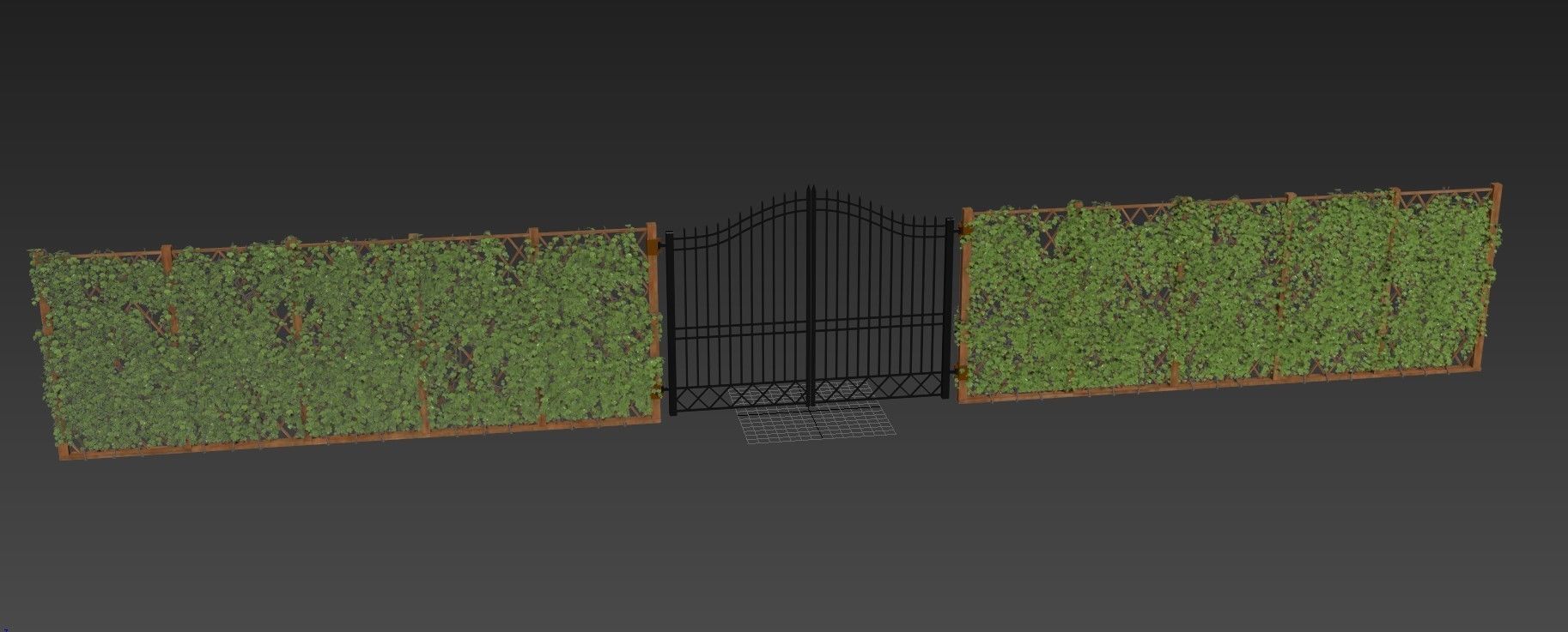 Ivy fence 3D model_16