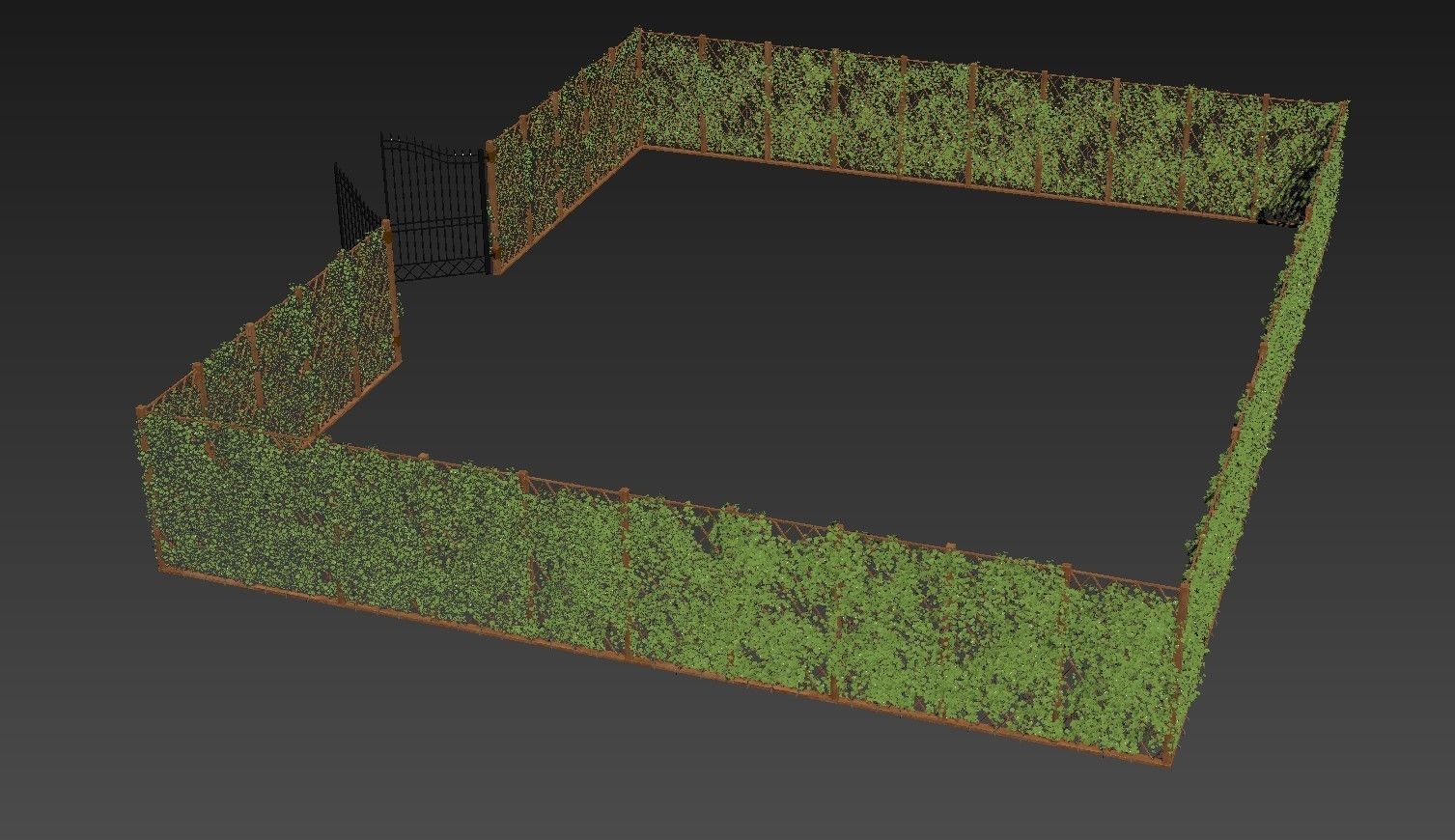 Ivy fence 3D model_19
