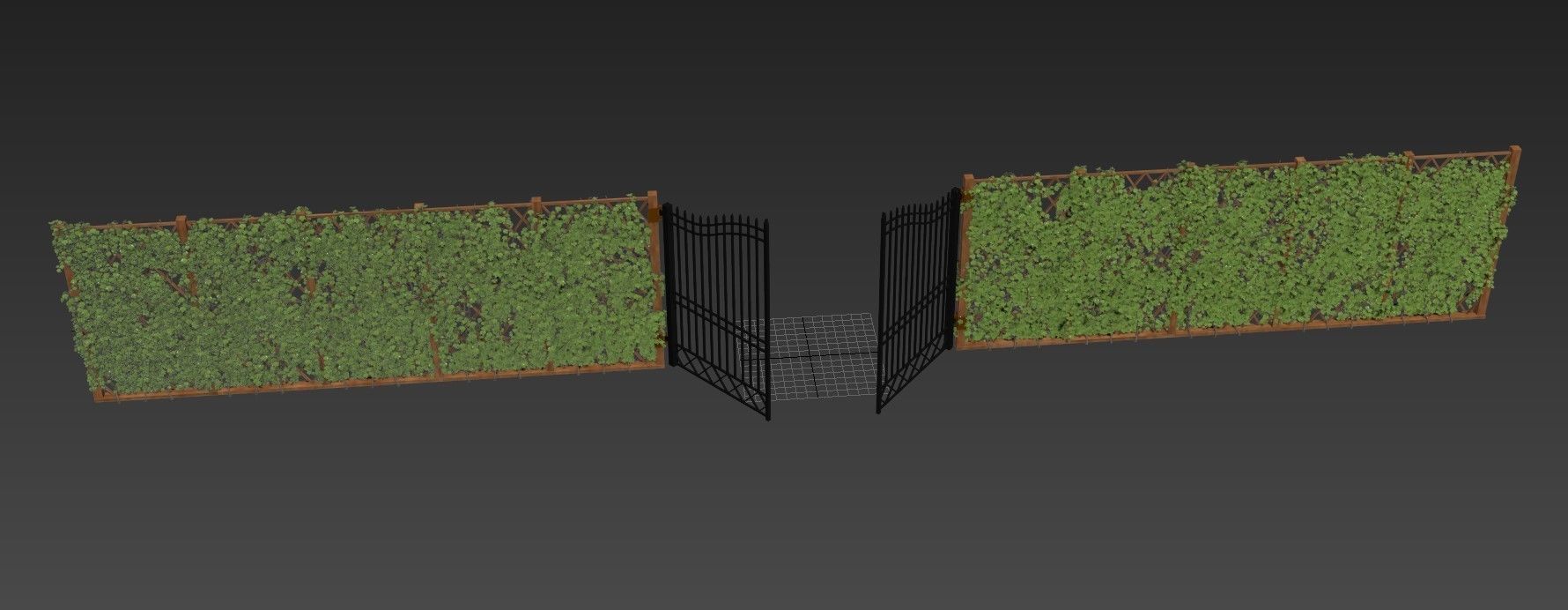 Ivy fence 3D model_17
