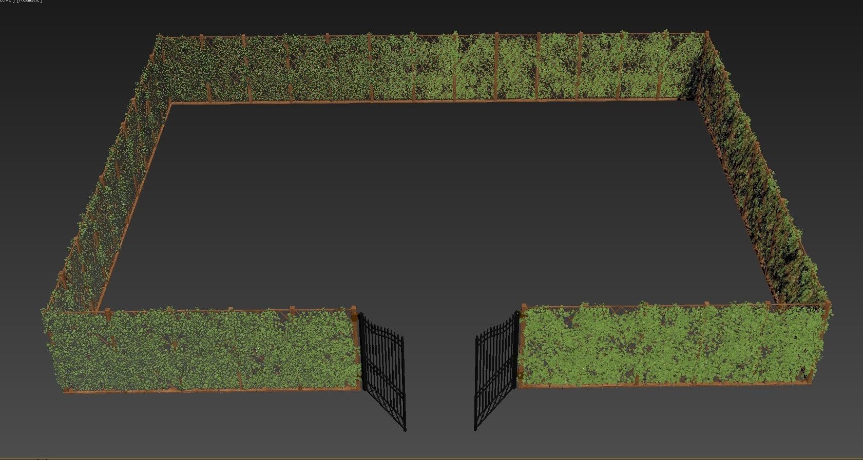 Ivy fence 3D model_18