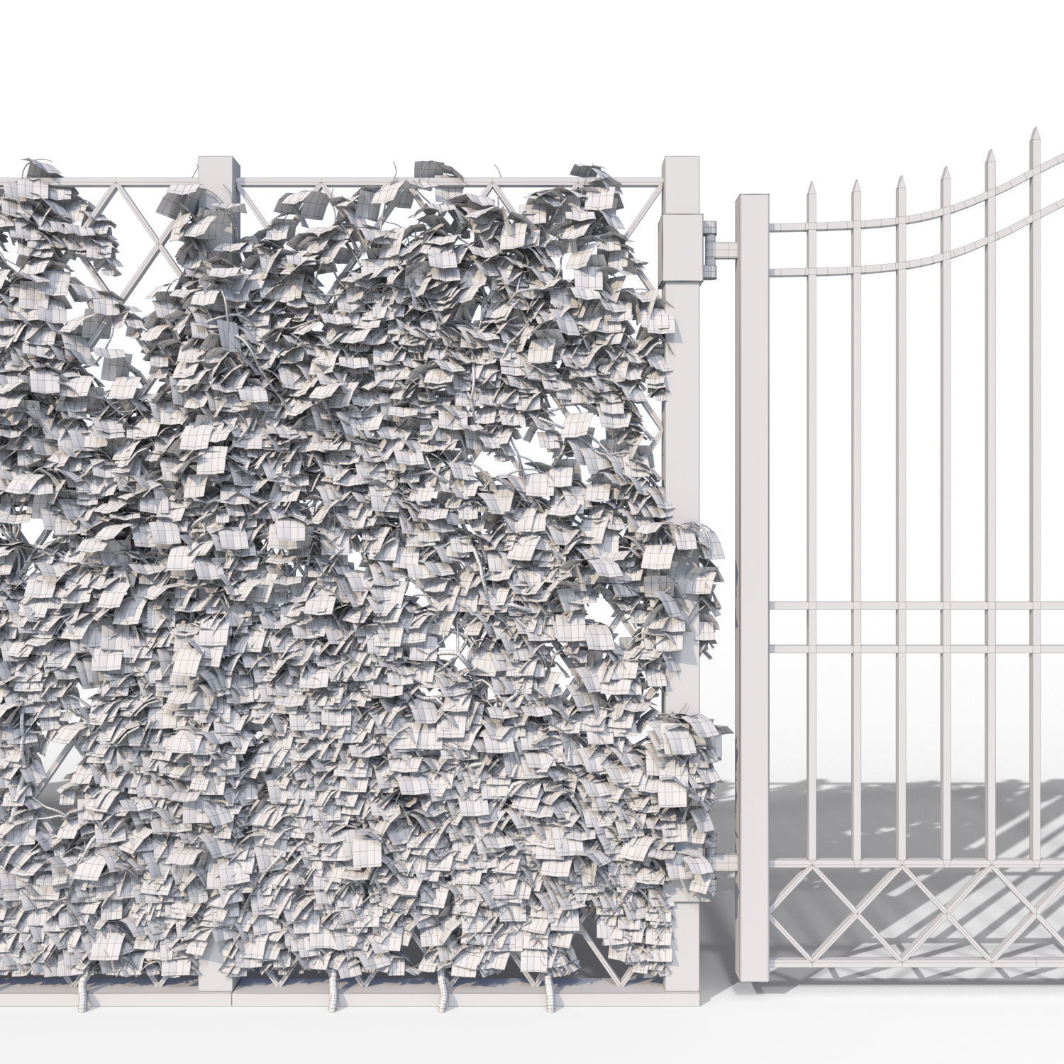 Ivy fence 3D model_11