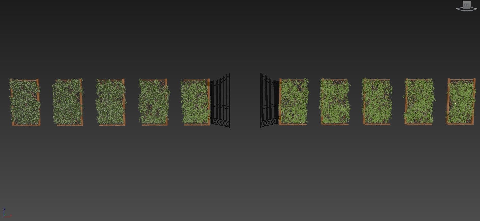 Ivy fence 3D model_14