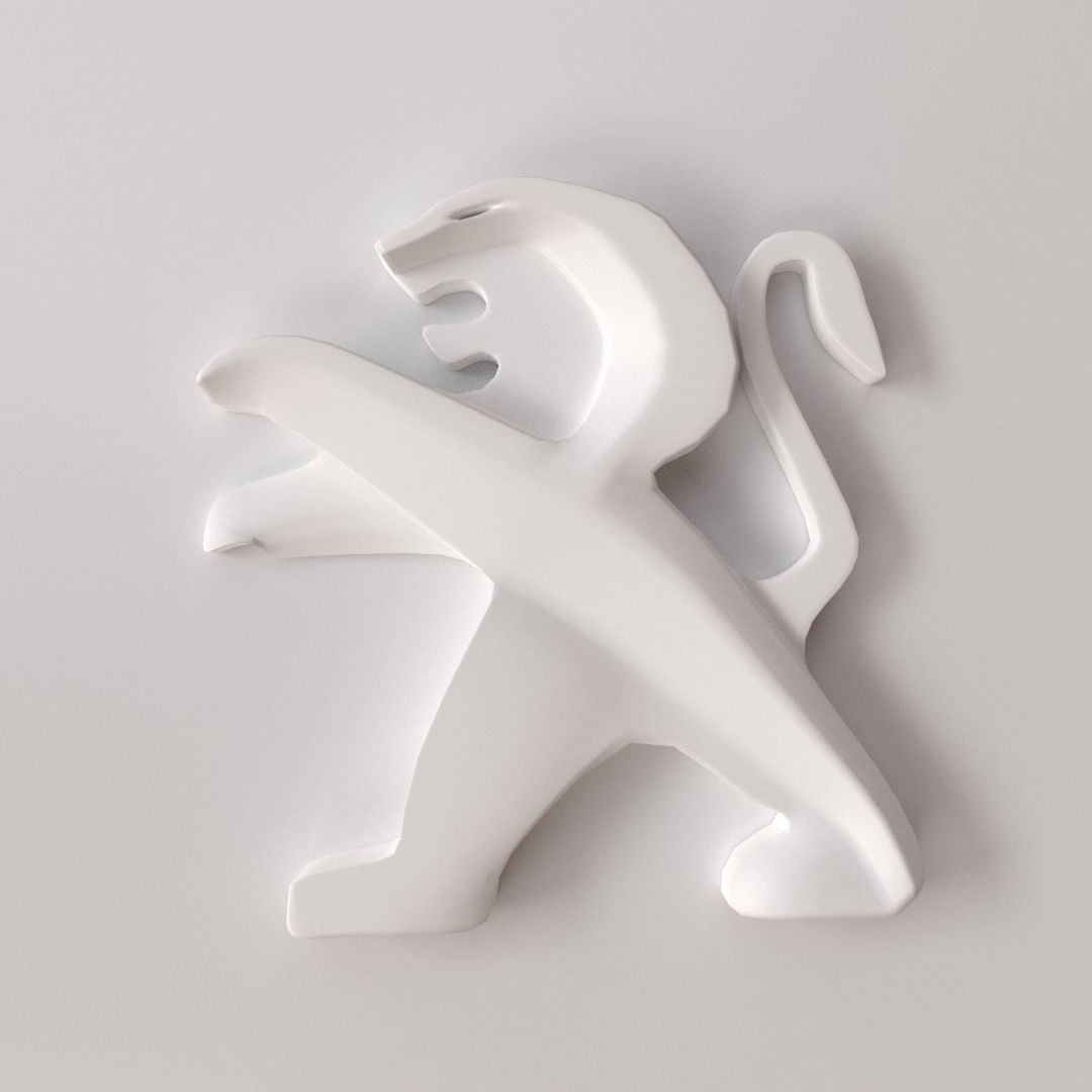 Peugeot Logo 3D model_3
