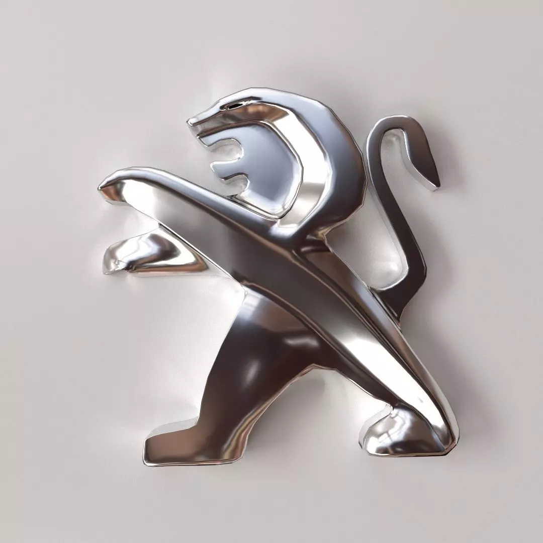 Peugeot Logo 3D model_0