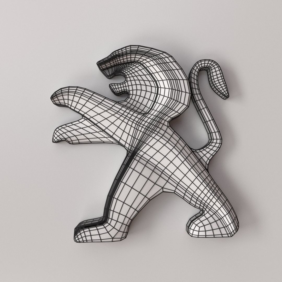 Peugeot Logo 3D model_4