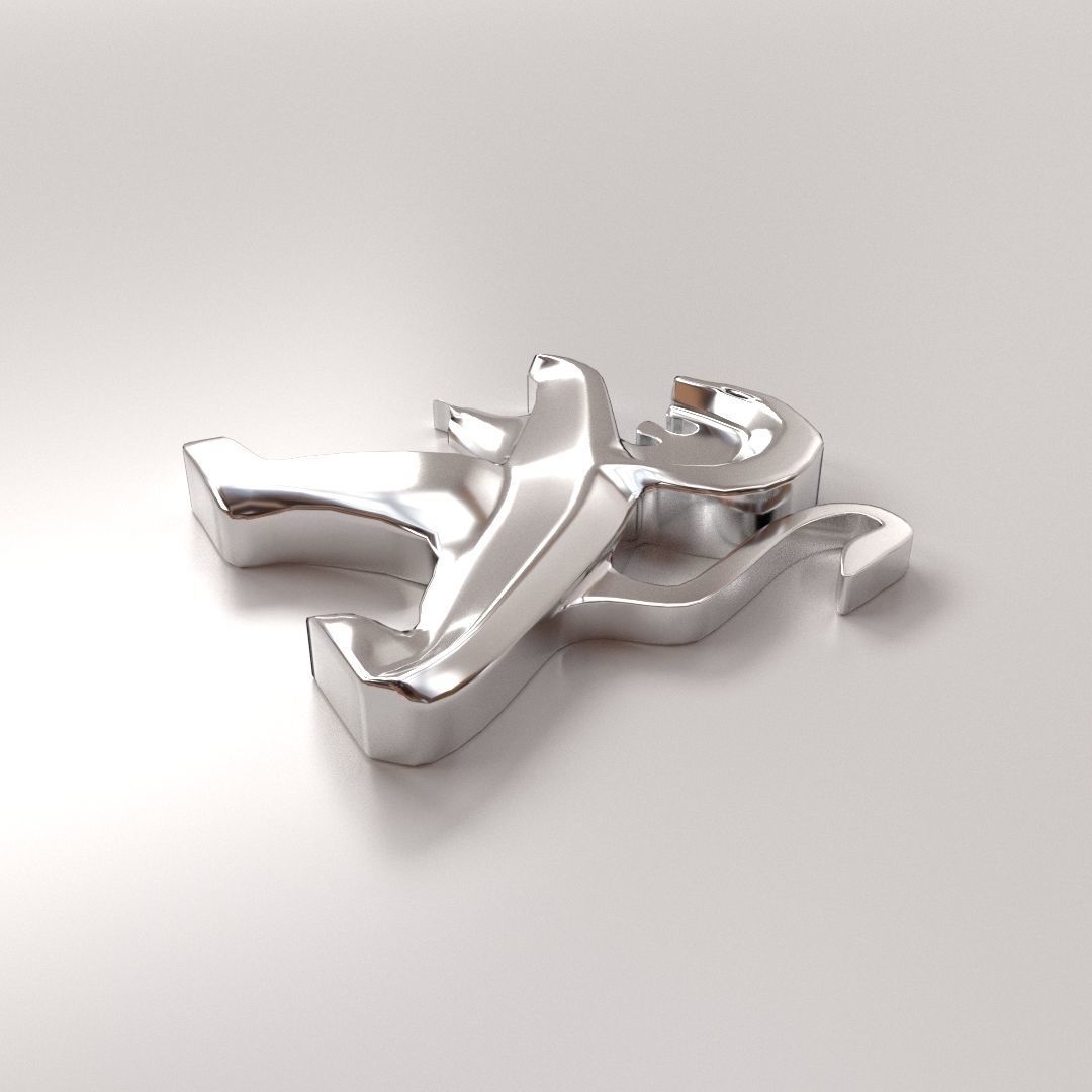 Peugeot Logo 3D model_2