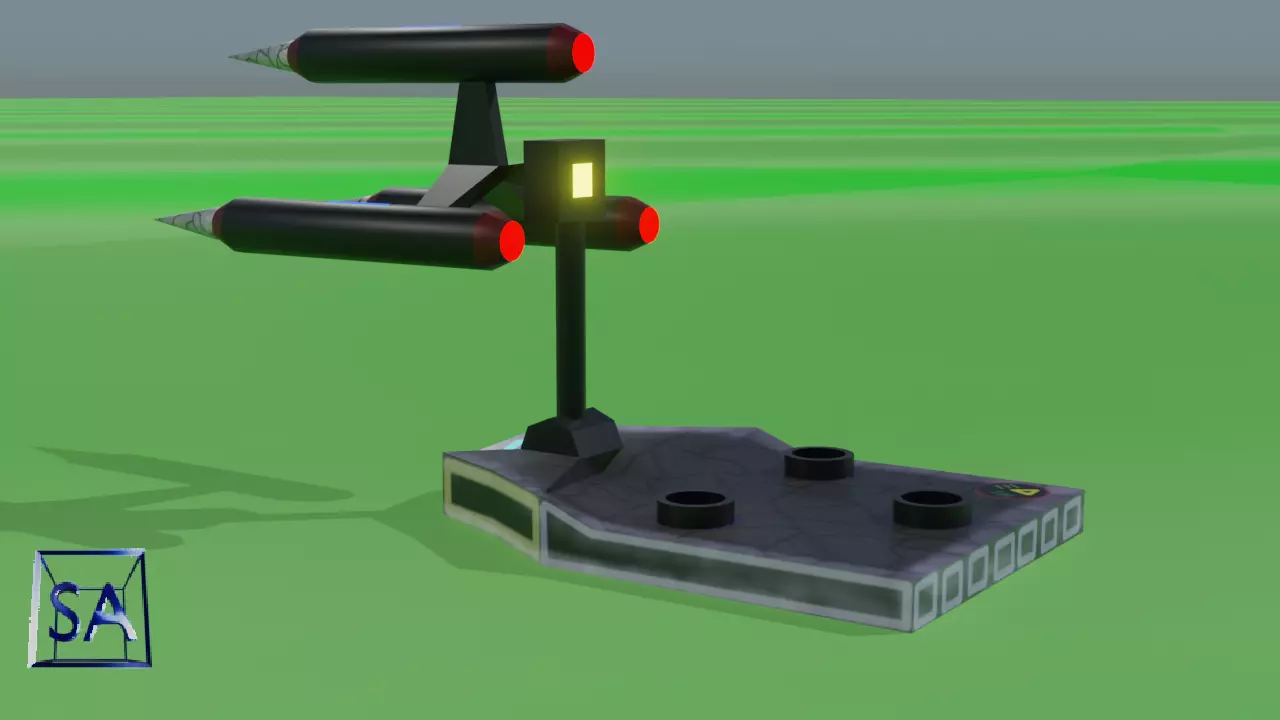 Missile Launcher Low-poly 3D model