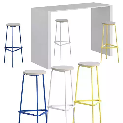 Muller WORK Bar table 3D model
