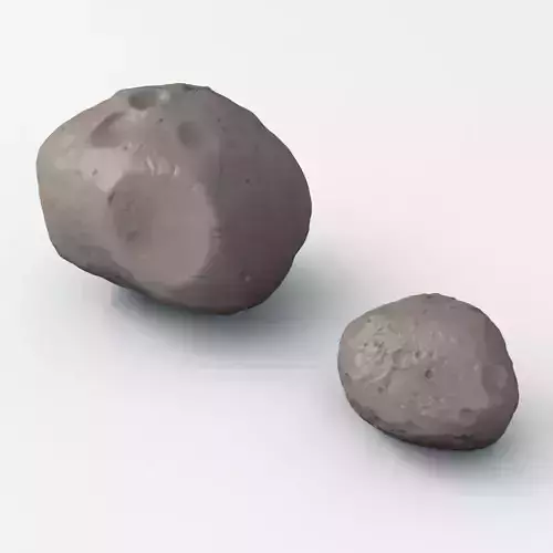 Mars Moons - Phobos and Deimos - HighPoly