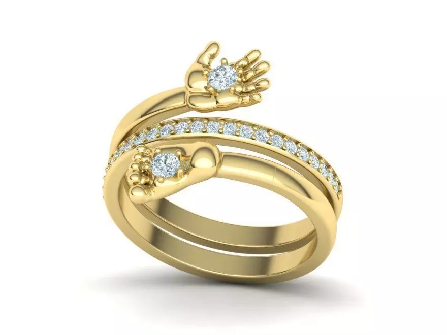 Baby ring Mother ring 3dmodel 3D print model