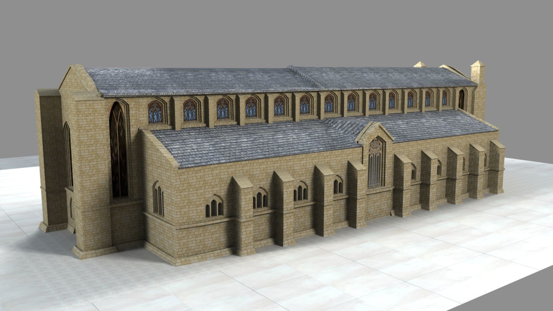 Cathidral church 3D model_13