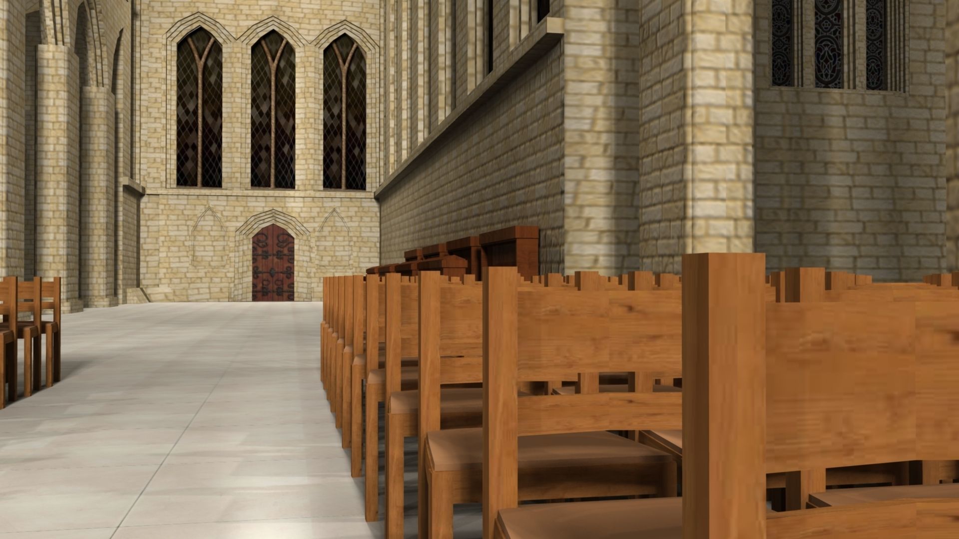 Cathidral church 3D model_5