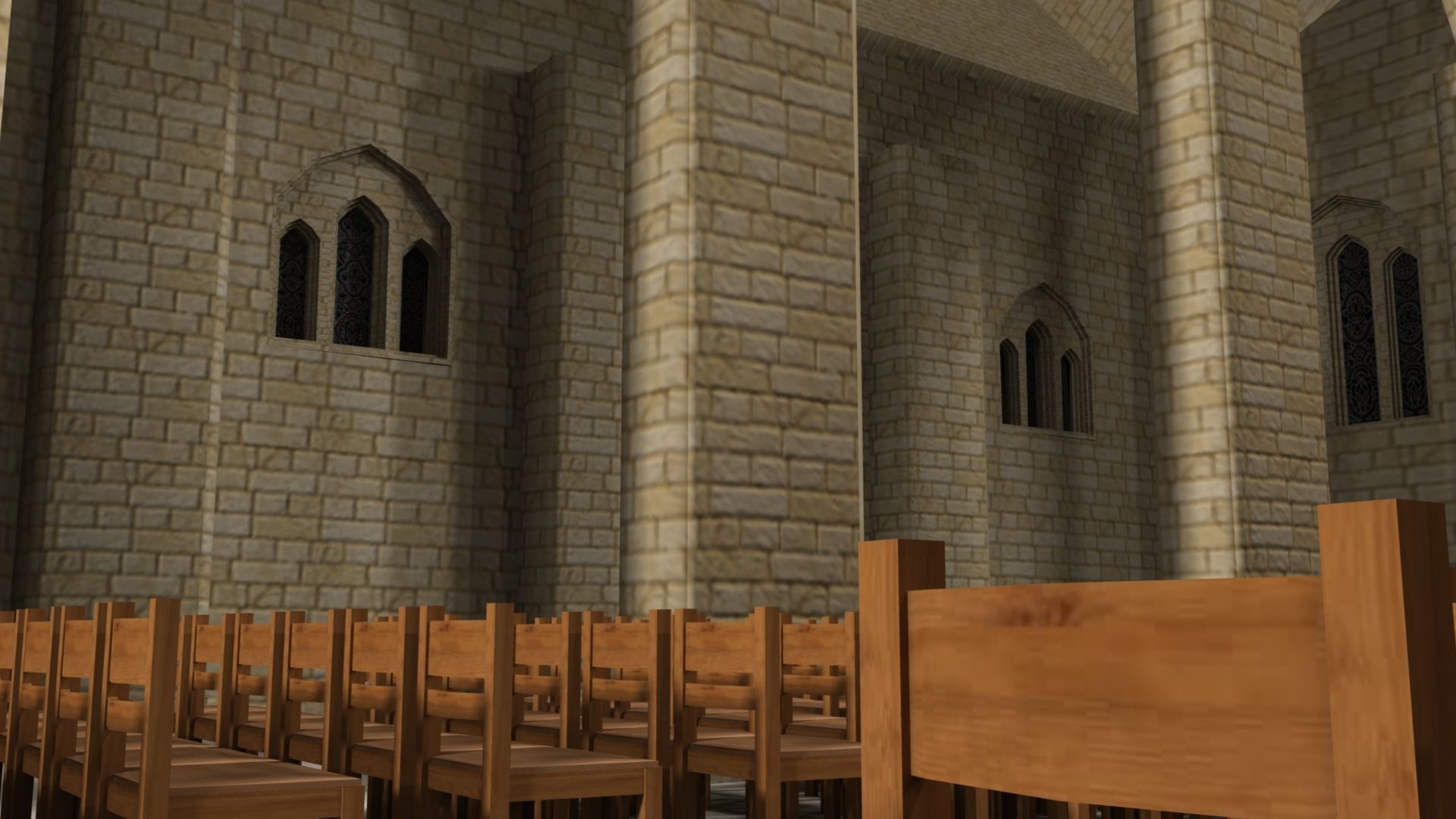 Cathidral church 3D model_6