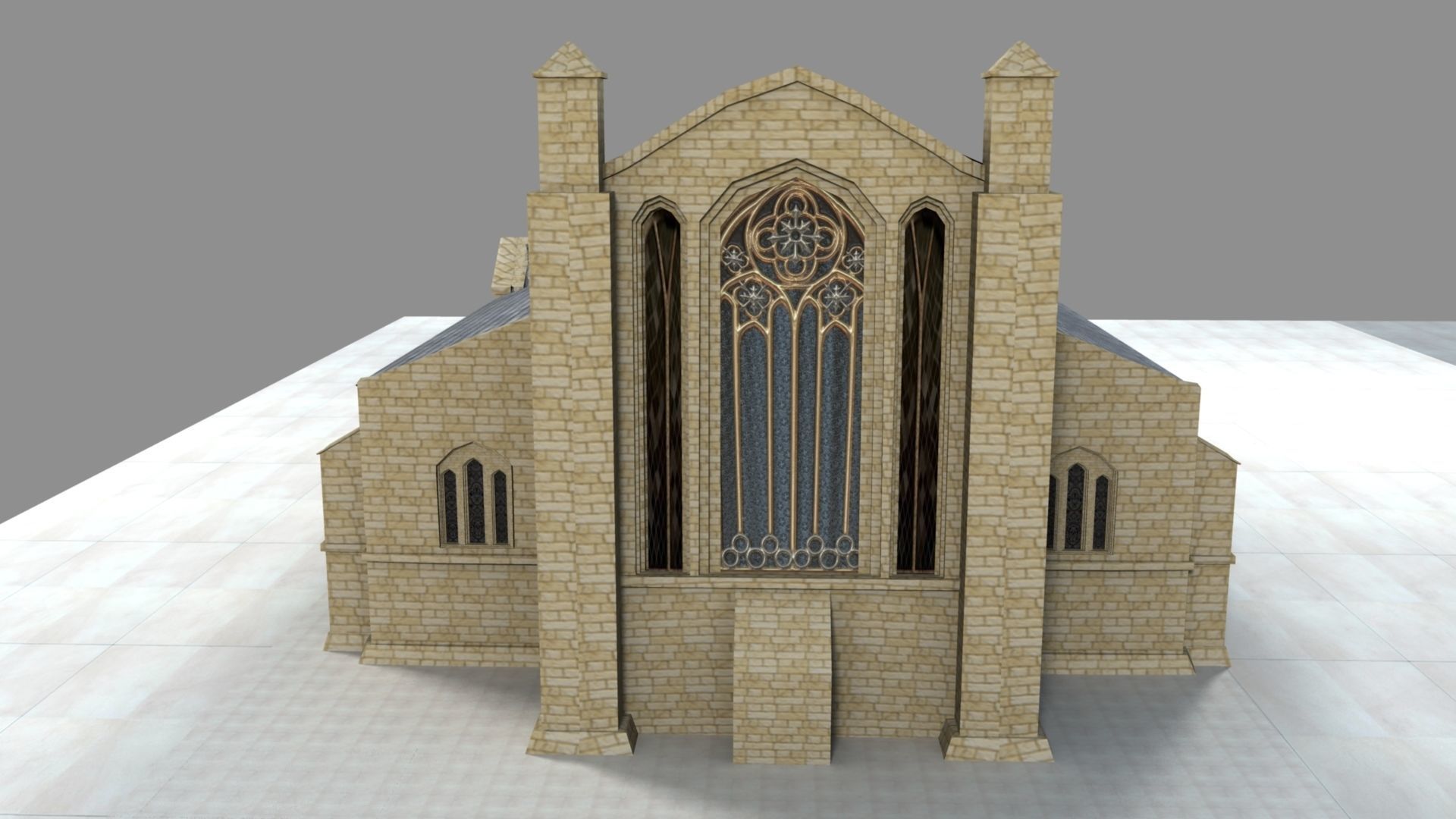 Cathidral church 3D model_16