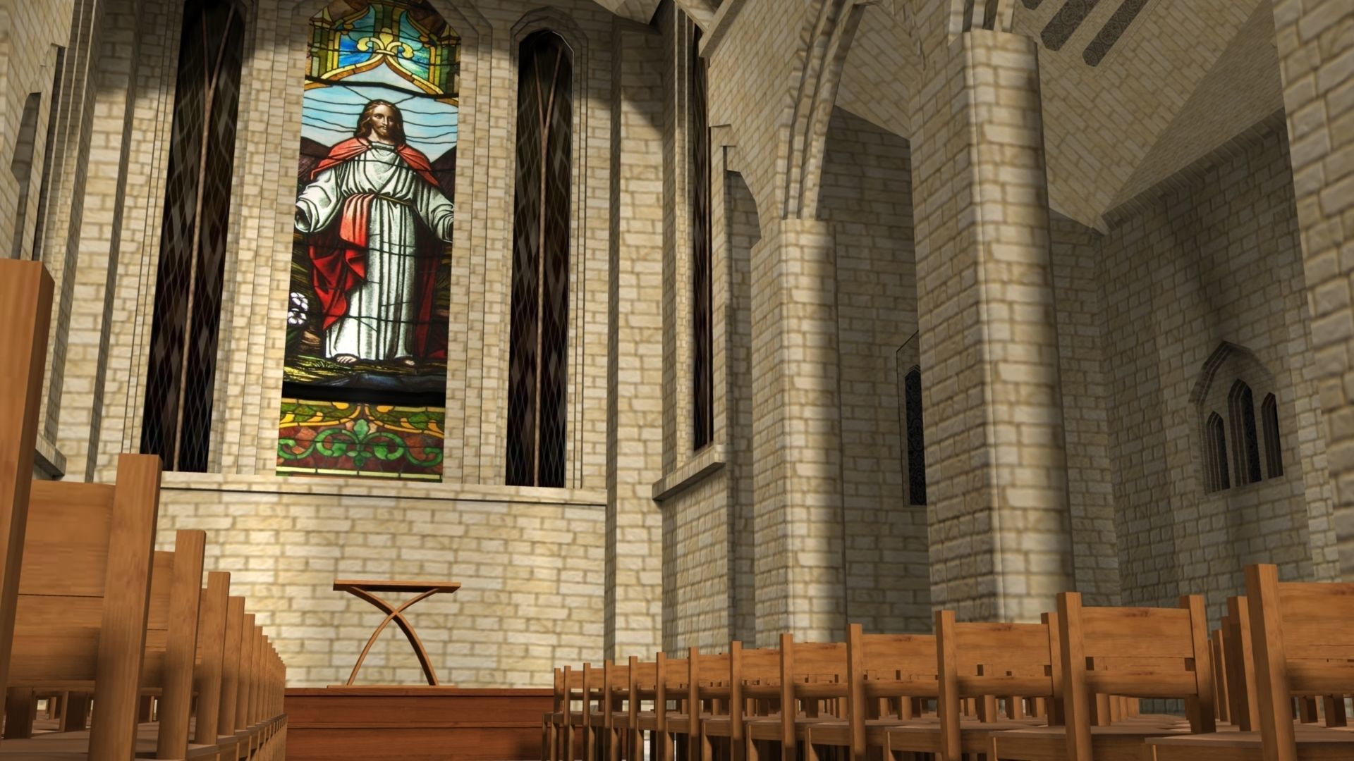 Cathidral church 3D model_8