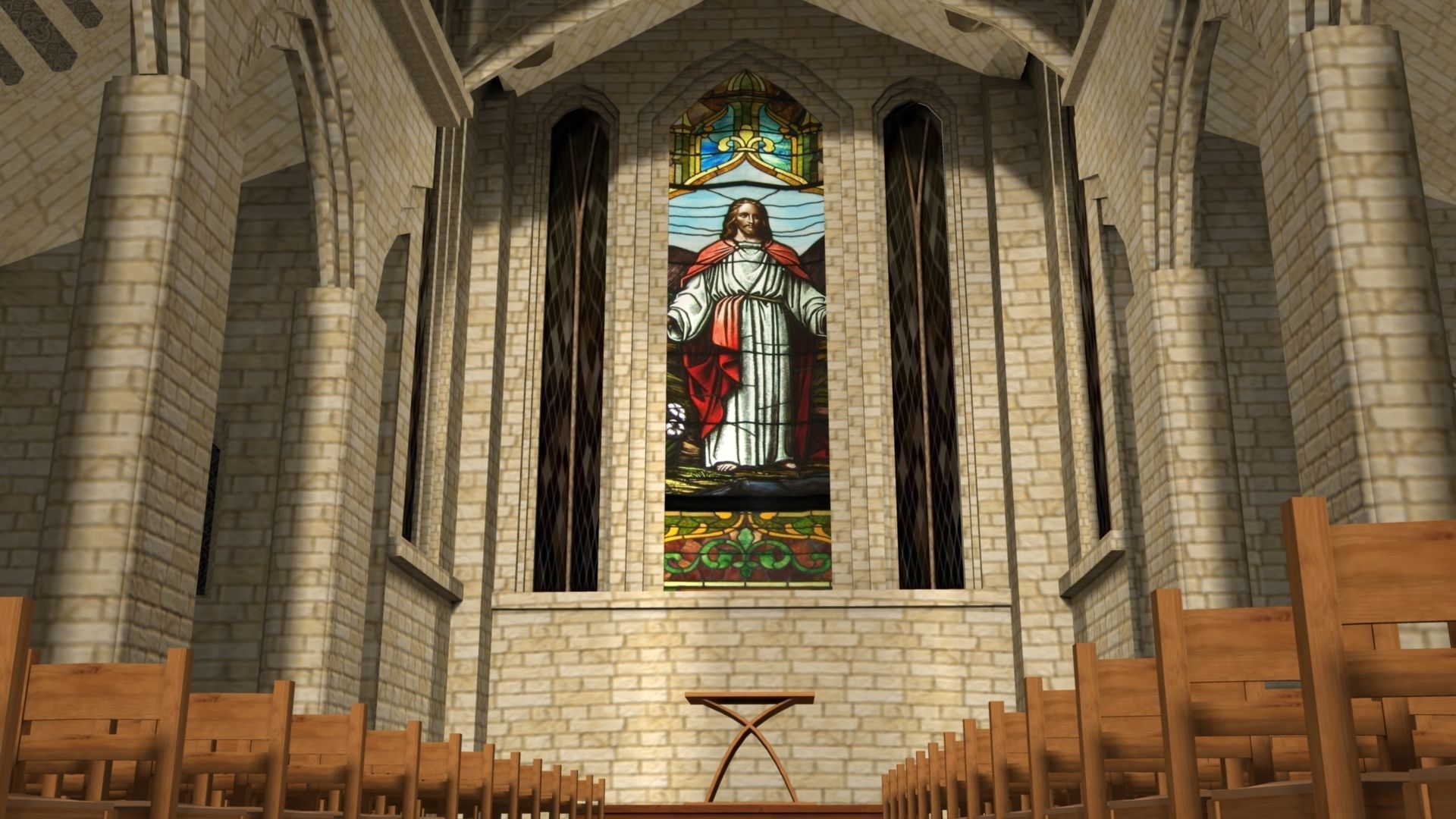 Cathidral church 3D model_7