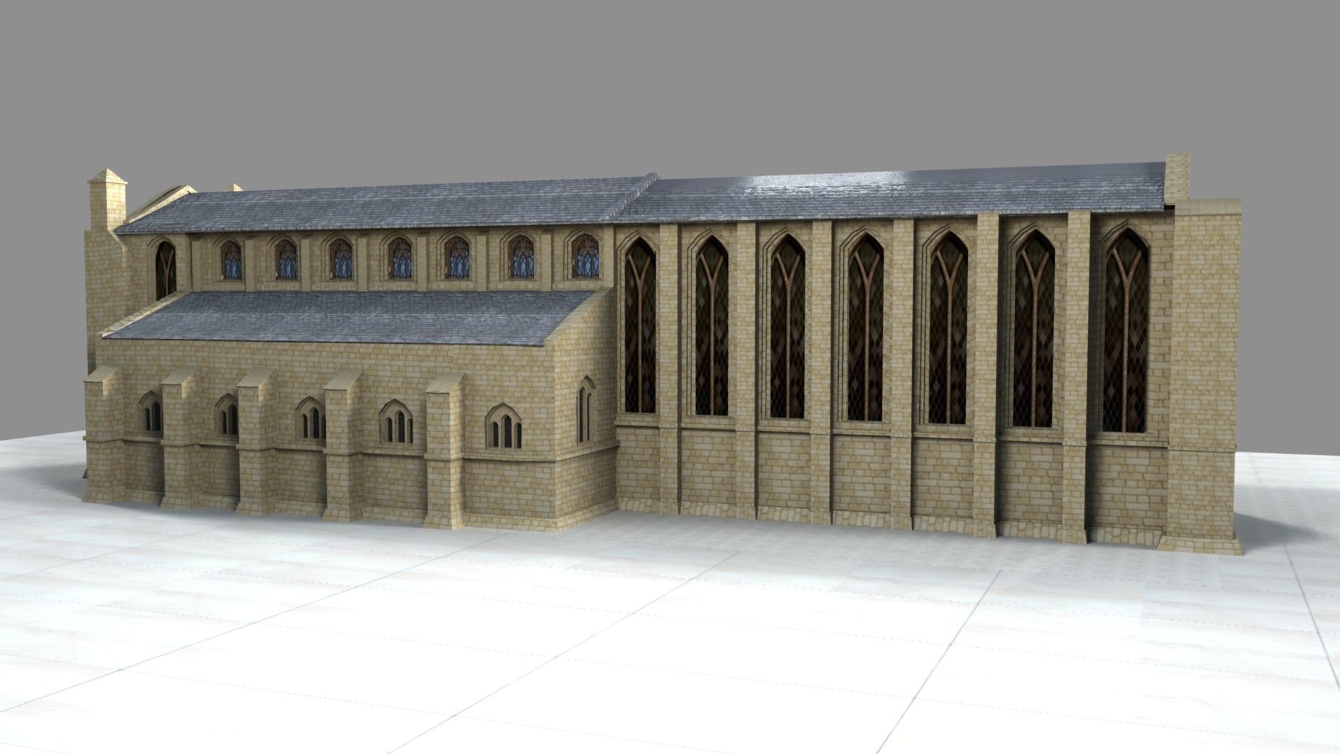 Cathidral church 3D model_12
