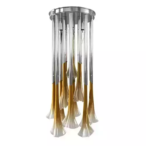 Spectacular Mazzega Chandelier Murano Art Glass 1970s 3D model