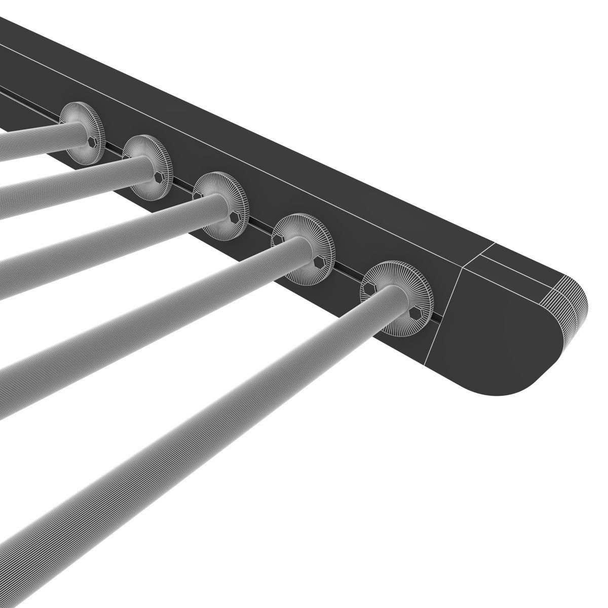 Motorized Pergola 3a weathered black steel 3D model_45