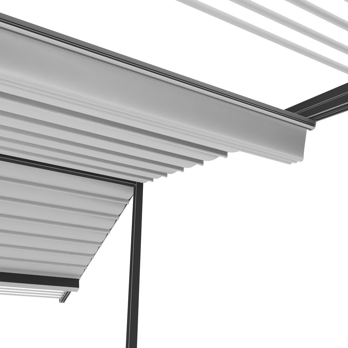 Motorized Pergola 3a weathered black steel 3D model_59