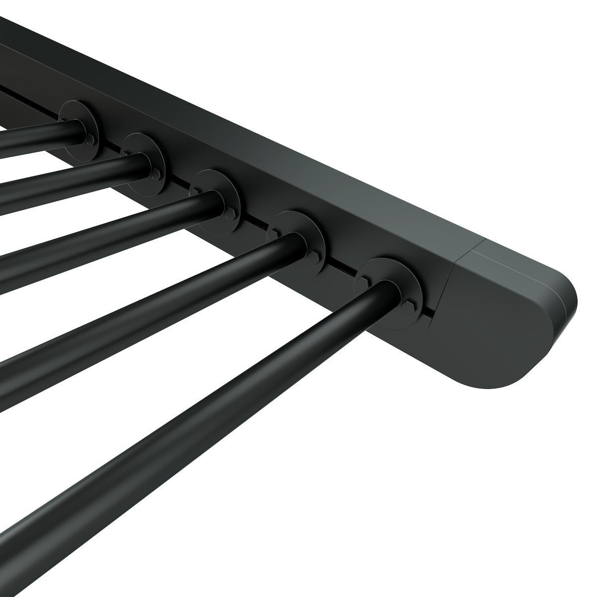 Motorized Pergola 3a weathered black steel 3D model_10