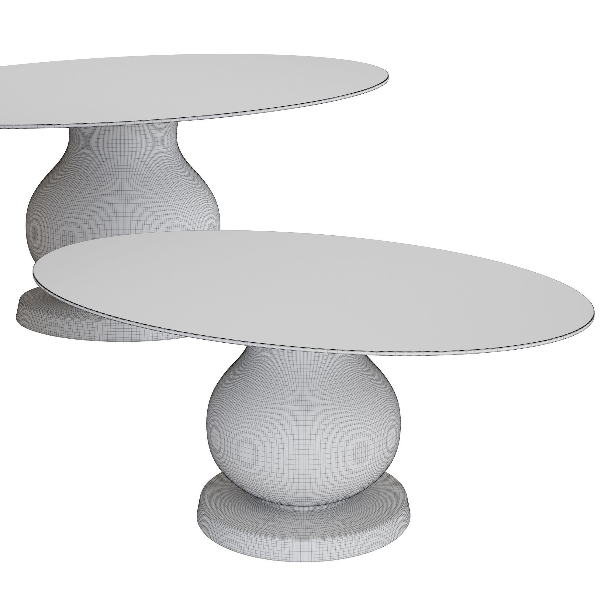 Slide Ottocento elliptical dining table 3D model_1